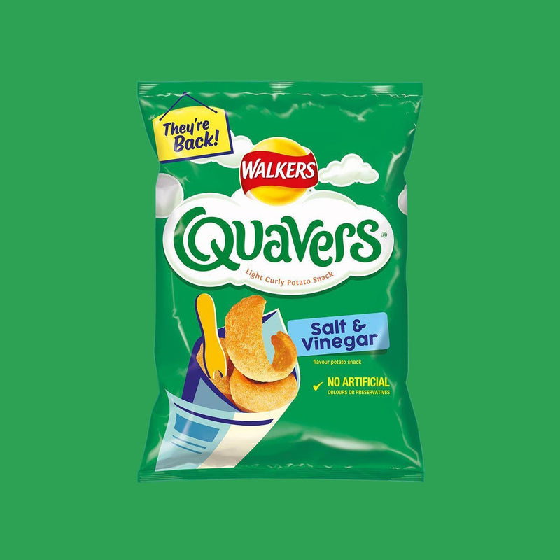 Walkers Quavers Salt & Vinegar Snacks 45g