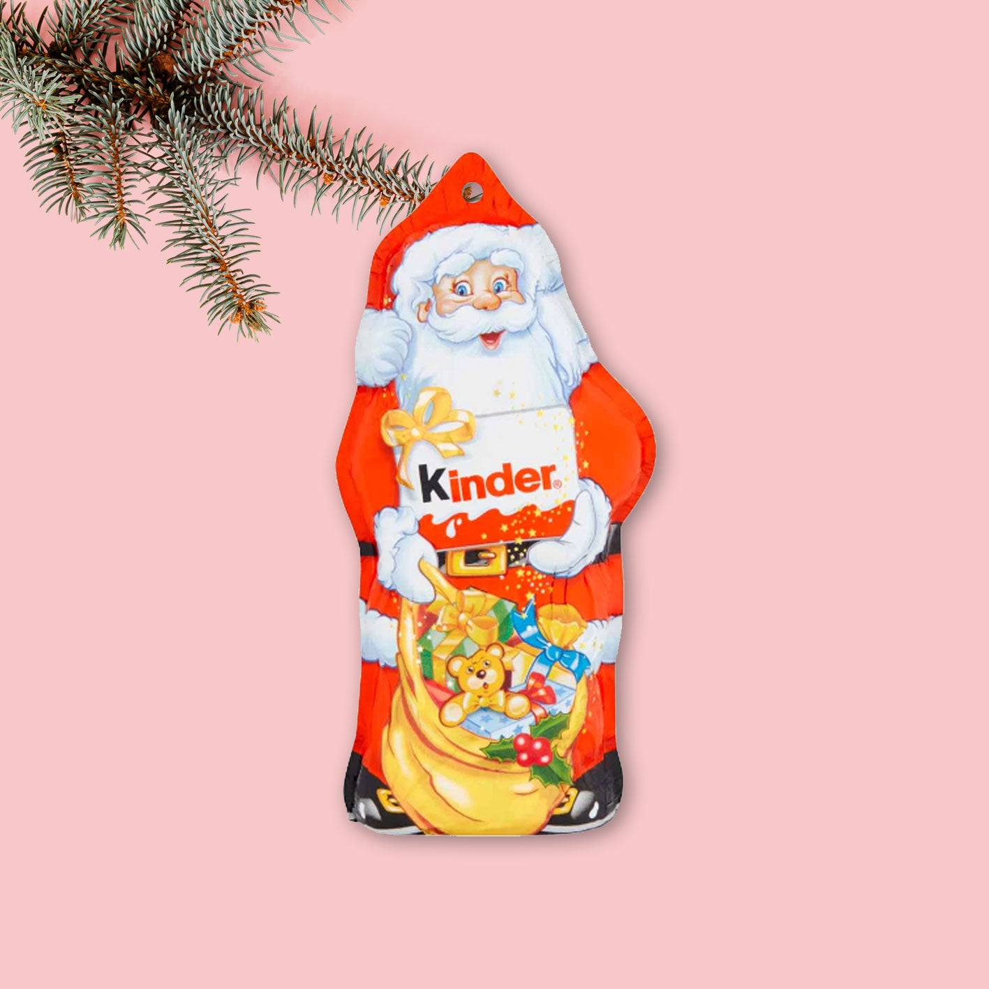 Kinder Chocolate Hollow Santa Figure Individually Wrapped, 3.8 oz