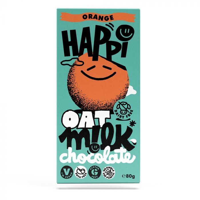 Happi Oat Milk Chocolate Orange Bar 80g
