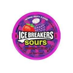 Ice Breakers Fruit Sours Mixed Berry - Strawberry Sugar Free 42g